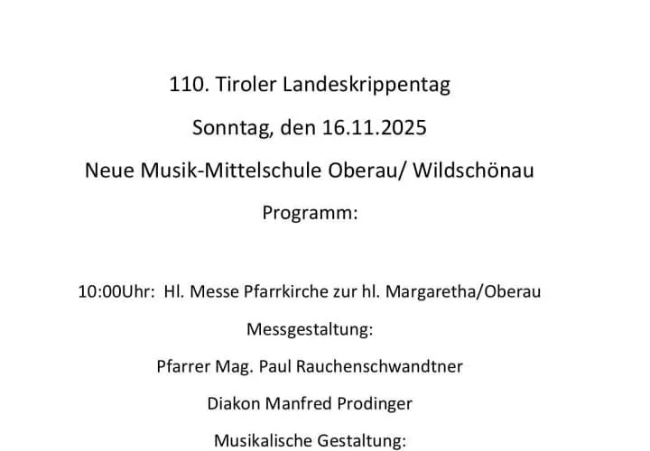Landeskrippentag-Wildschoenau